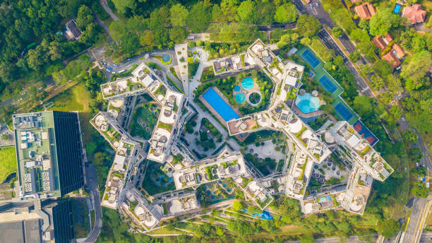 istock High angle view of Singapore city 928383024