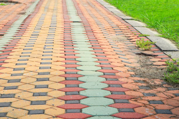 istock walkway block stone color cement in the park and copy space add text  Select focus with shallow depth of field. 928395652