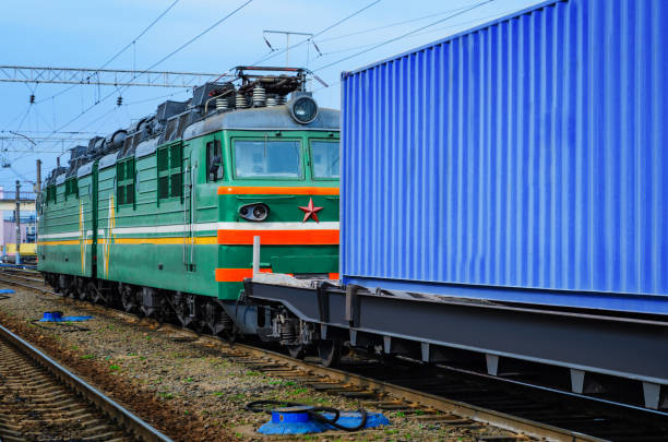 istock Transportation of cargoes by rail in containers 928401634