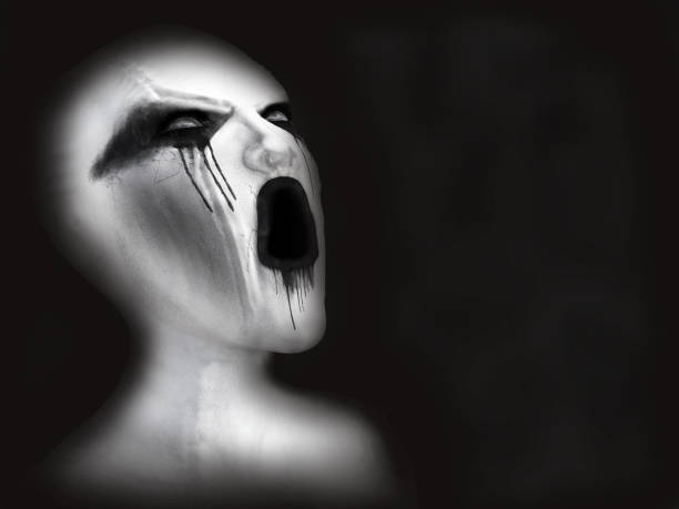 istock 3D rendering of a white demon or ghost. 928401690