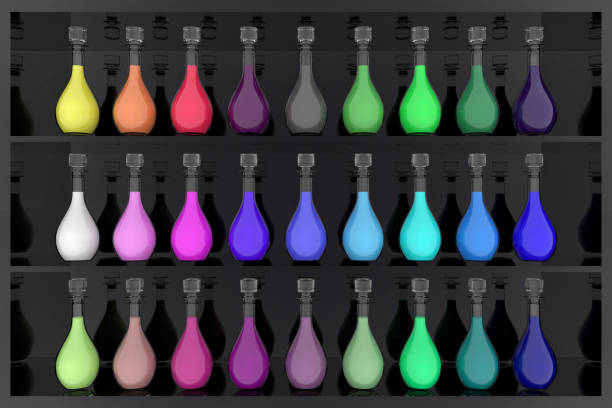 istock Series of colored bottles 928404746