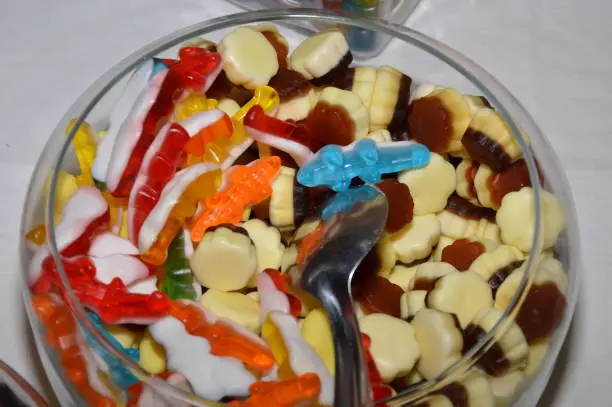 Photo of Zoom on different sweets on the table