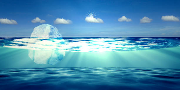 istock 3d rendering of Iceberg with nice background sky 928411404