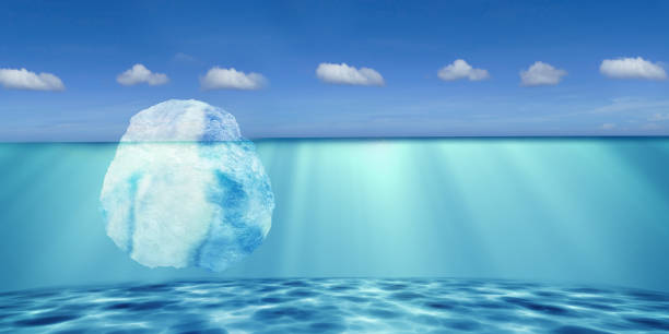 istock 3d rendering of Iceberg with nice background sky 928411502