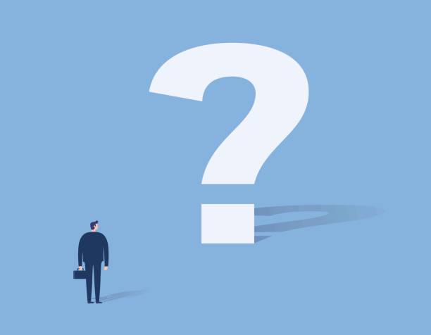 istock What's next concept. Big question mark on a way. Businessman in suit with briefcase faces an unknown open. Vector illustration Eps10 flat cartoon character design for presentation web banner poster 928418528