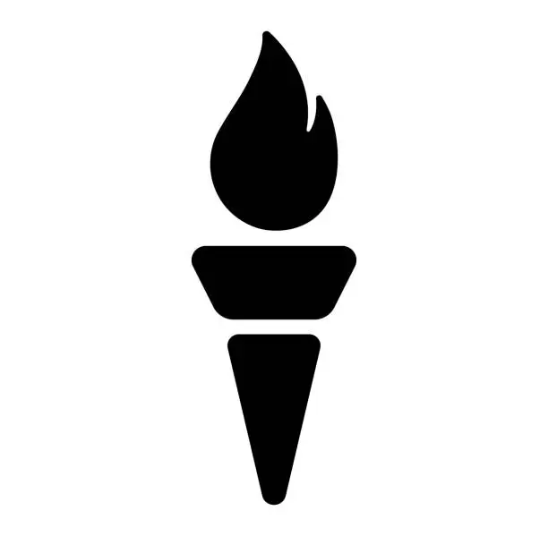 Vector illustration of torch flame / sacred fire icon