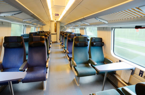 istock interior of an empty high speed train car 928437728