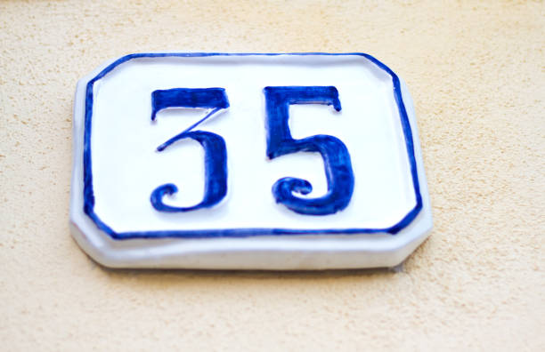 istock Italy: Ceramic Number 35 Street Address Tile 928442284