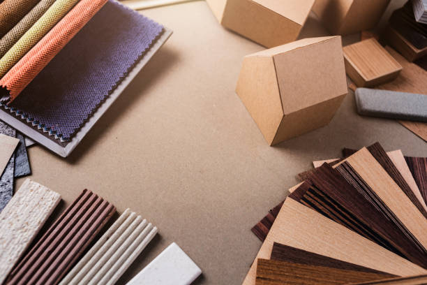 istock design concept with material sample with stone laminate veneer wooden pencil with free copy space for your creativity ideas text 928442586