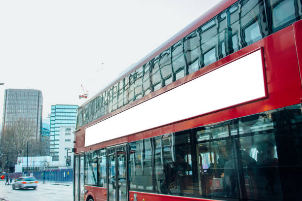 istock Blank billboard on London bus 928445786
