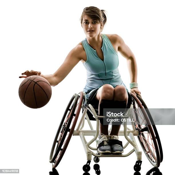 Junge Behinderte Basket Ball Spieler Frau Rollstuhl Sport Iso Stockfoto und mehr Bilder von Rollstuhl