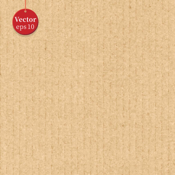 бесшовная текстура картонного фона. вектор - corrugated cardboard cardboard backgrounds material stock illustrations