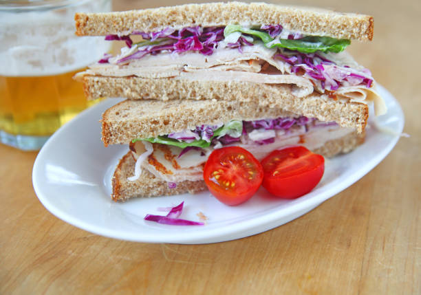Turkey and coleslaw sandwich