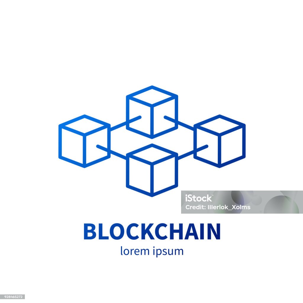 Blockchain technology vector illustration on a white background. Blockchain technology vector illustration on a white background Blockchain stock vector