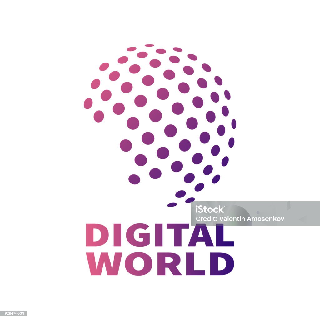Vektor-Digitale globale Technologie-Konzept - Lizenzfrei Logo Vektorgrafik