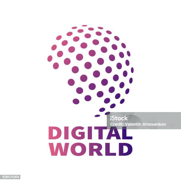 Vektordigitale Globale Technologiekonzept Stock Vektor Art und mehr Bilder von Logo - Logo, Globus, Digital generiert