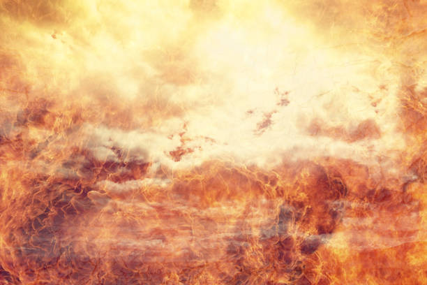 Hell fire flames abstract background stock photo