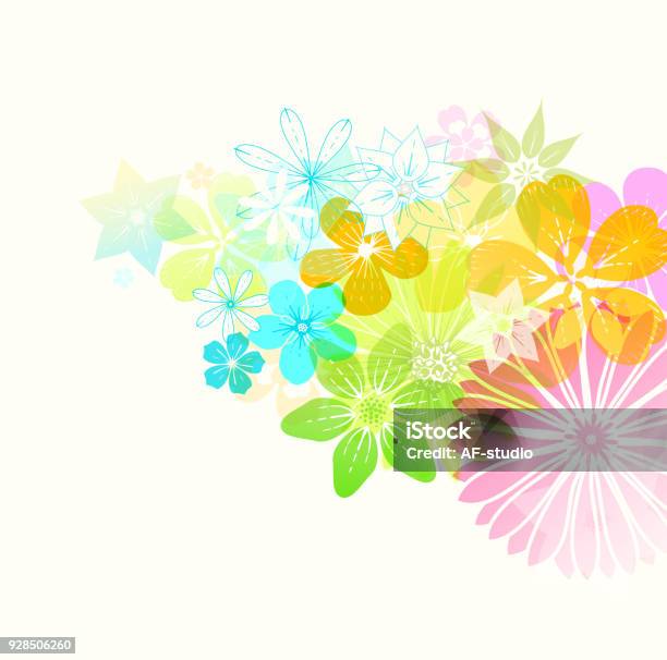 Floral Background Stock Illustration - Download Image Now - Backgrounds, Springtime, Border - Frame