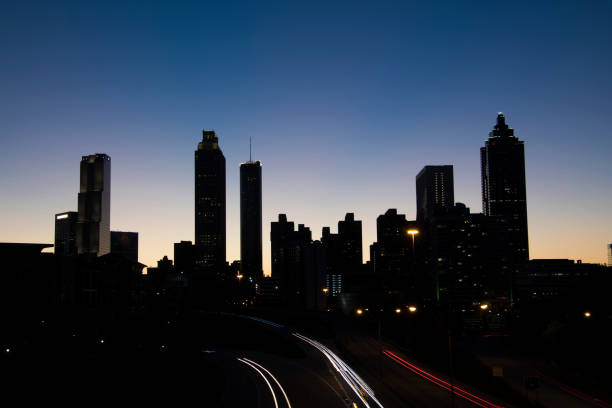 Atlanta Skyline at Dusk - Purple Hues