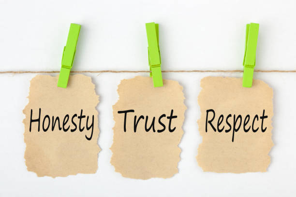 Honesty Trust Respect Concept stock photo