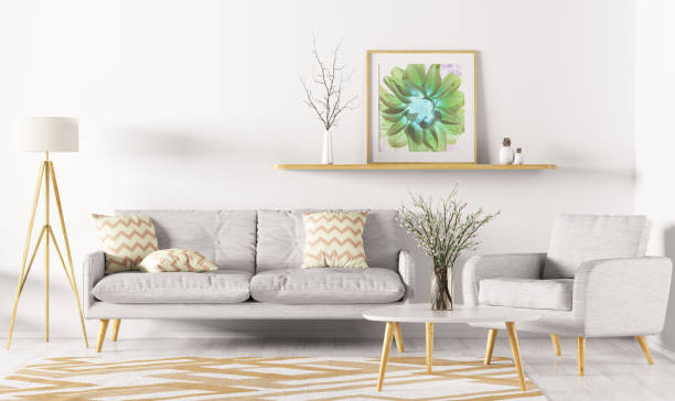 istock Interior of living room 3d rendering 928543118