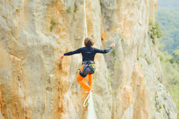 istock Walk a line in the sky.Turkish Highline Carnival in Antalya. 928553034