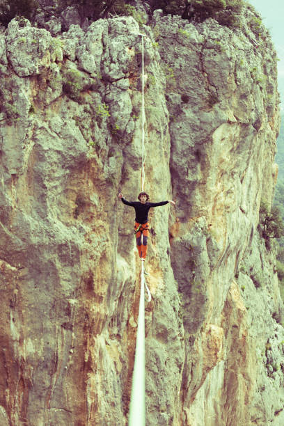 istock Walk a line in the sky.Turkish Highline Carnival in Antalya. 928553036