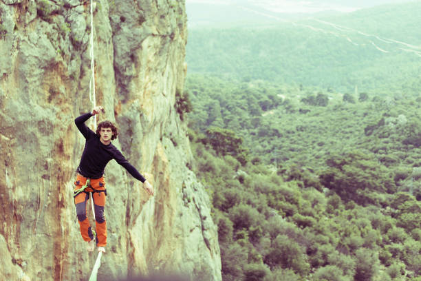 istock Walk a line in the sky.Turkish Highline Carnival in Antalya. 928553140