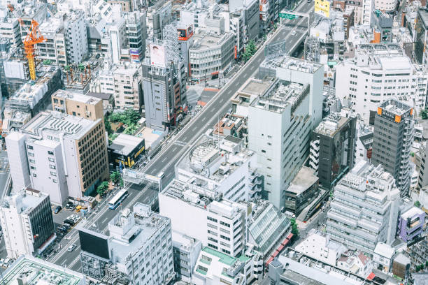 Tokyo Streets and buildings from above