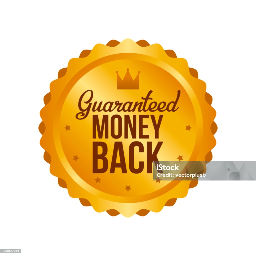 Vector Money Back Guarantee Gold Sign, Label Vector Money Back Guarantee Gold Sign, Label. Baseball Tag stock vector