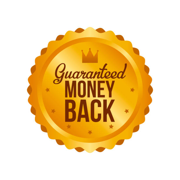 Vector Money Back Guarantee Gold Sign, Label Vector Money Back Guarantee Gold Sign, Label. suitable upper stock illustrations