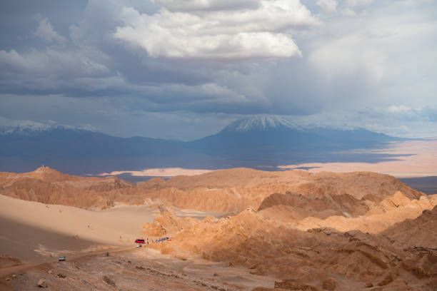Valle de Marte (Mars Valley ) - Atacama desert - volcano in background