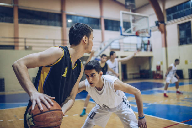 istock Basketball players during game 928591206