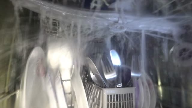 Dishwasher in operation