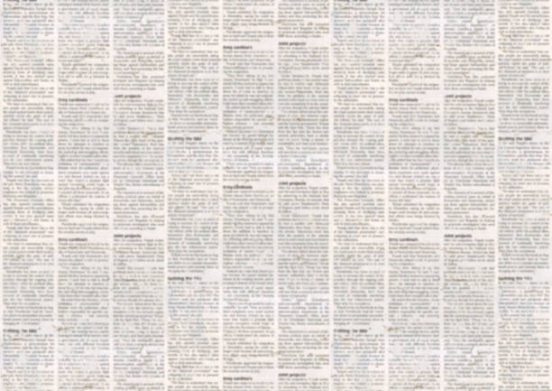 fondo de textura de periódico viejo - diario fotografías e imágenes de stock