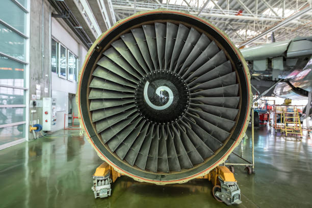 istock Detailed exposure of a turbo jet engine 928629336