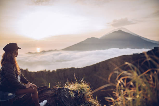 istock Woman hiker on the mountain 928652864