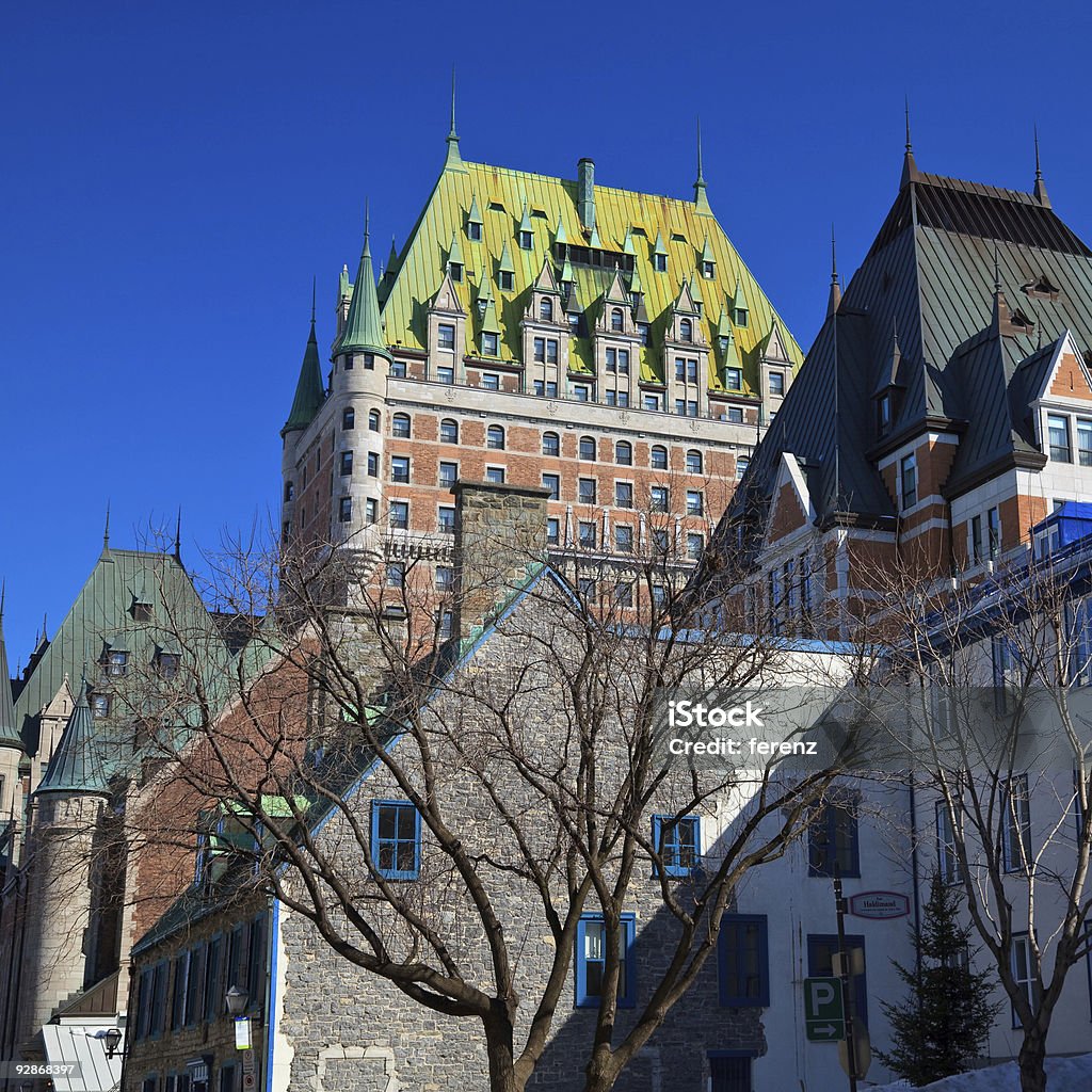 Chateau Frontenac - Foto de stock de Antigo royalty-free