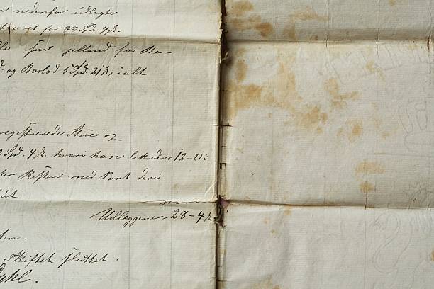 istock Old handwriting  grungy paper backgrounds. 92868718