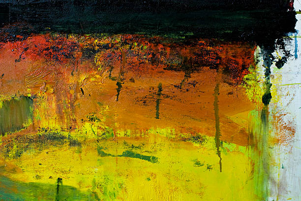 istock Abstract painted yellow red and black art backgrounds. 92868908