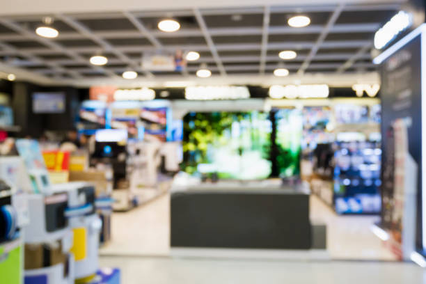istock eletronic department store with bokeh blurred background 928695704