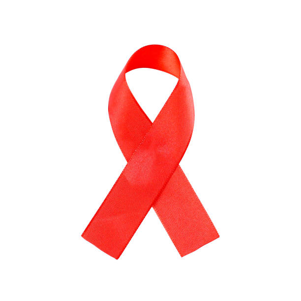 istock Red ribbon on a white background. Folded ribbon. Close up 928702256