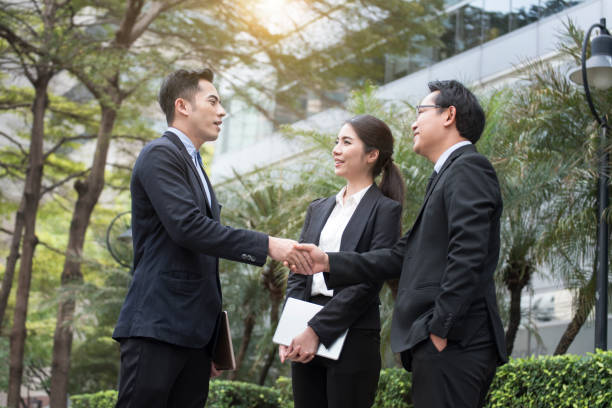 istock Businessman making handshake agreement. concept partner to business. 928702394