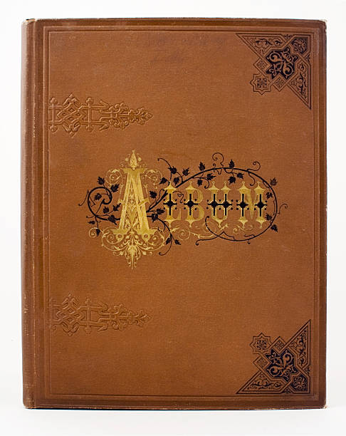 istock Old  grungy Victorian  scrap album on white background. 92870728