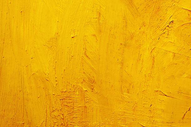 pintura de arte abstracto amarillo fondos. - pintura al óleo fotografías e imágenes de stock