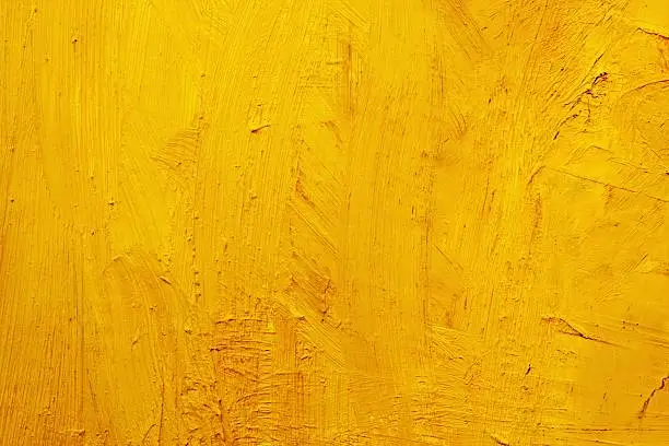 Photo of Abstract painted yellow art backgrounds.