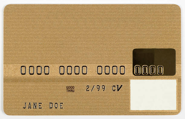 Oro tarjeta de crédito. - foto de stock