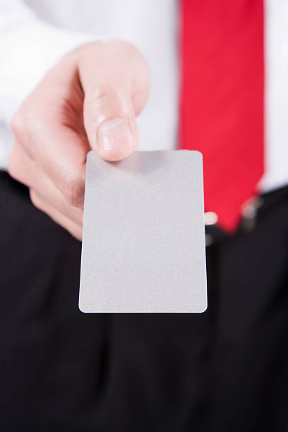Business Credit Card Hand Off stock photo