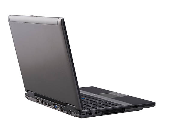 Isolated laptop with path stock photo