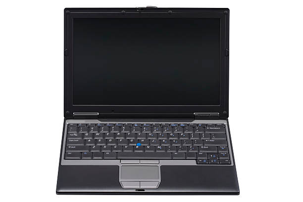 Isolated laptop with paths stock photo